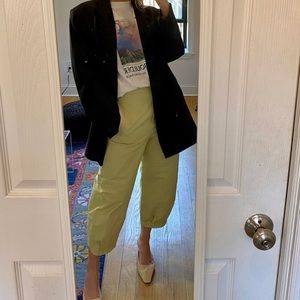 NWT Tibi Cotton Twill Sculpted Pant in Butter